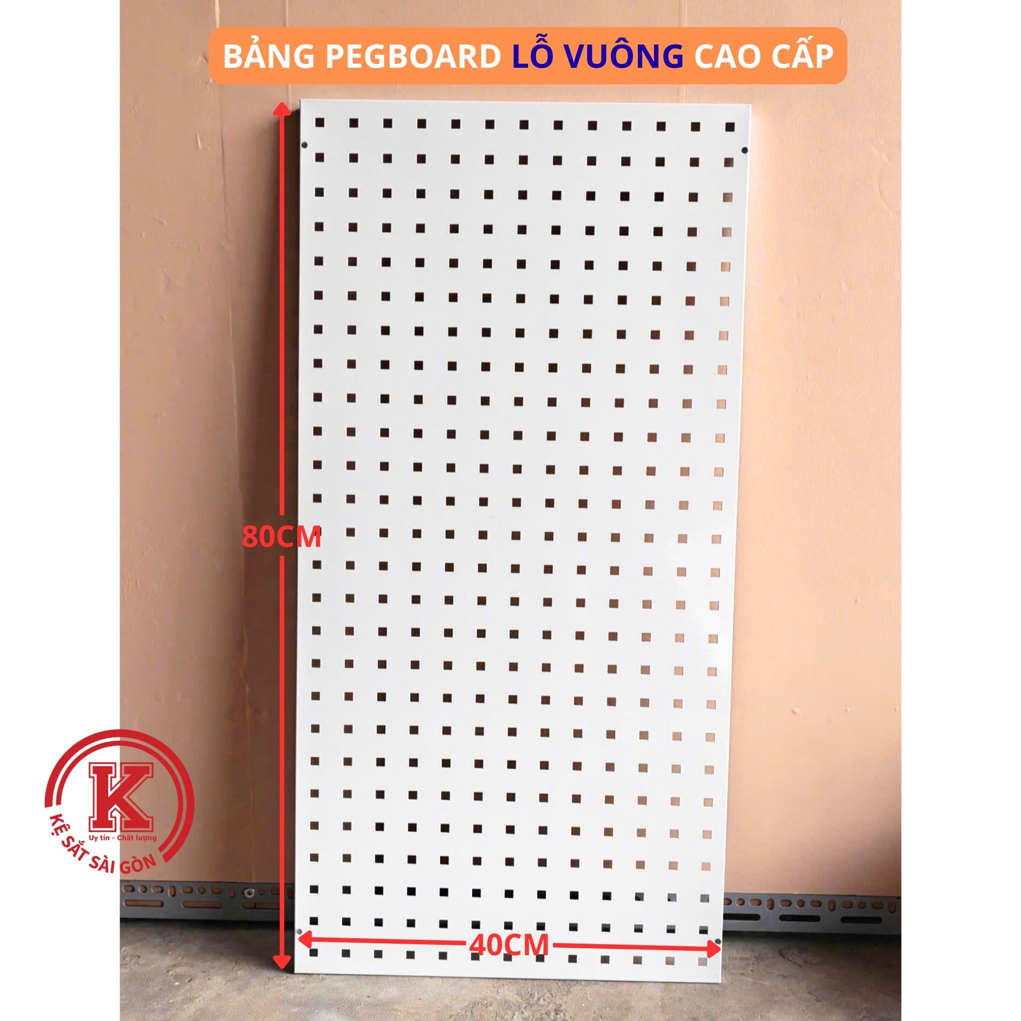 Bảng pegboard lỗ vuông 10×10mm
