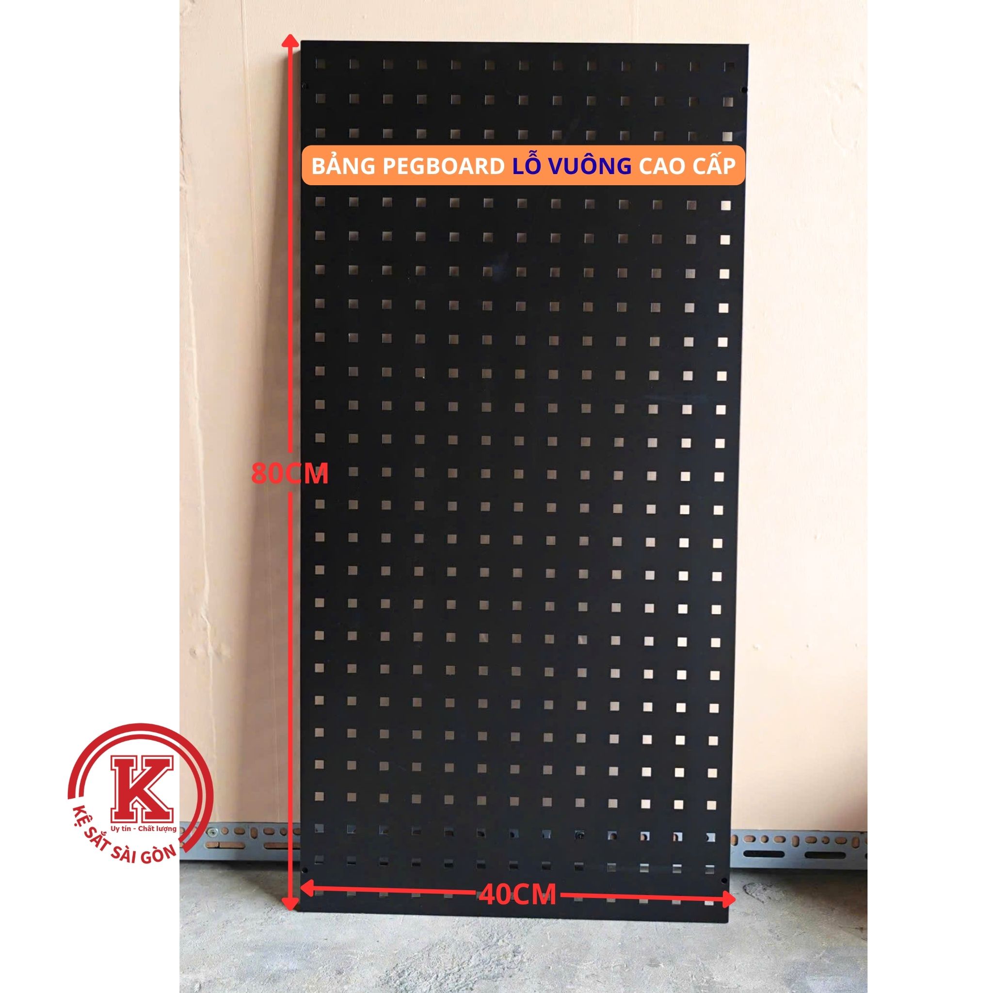 Bảng pegboard lỗ vuông 10×10mm