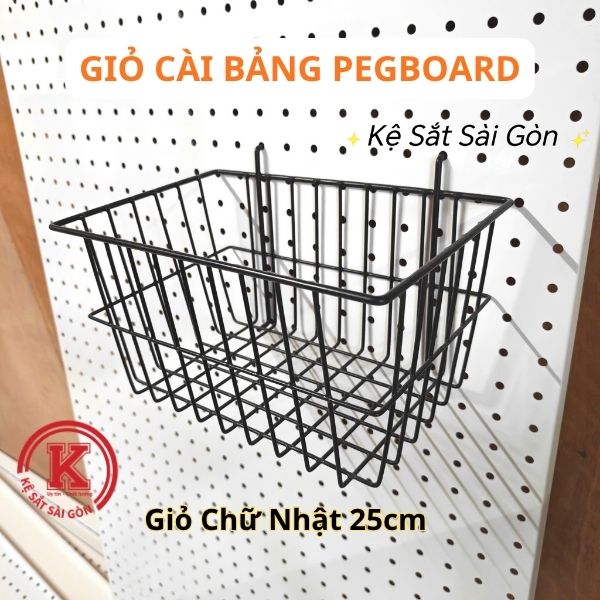 GIỎ CÀI BẢNG PEGBOARD LỖ TRÒN