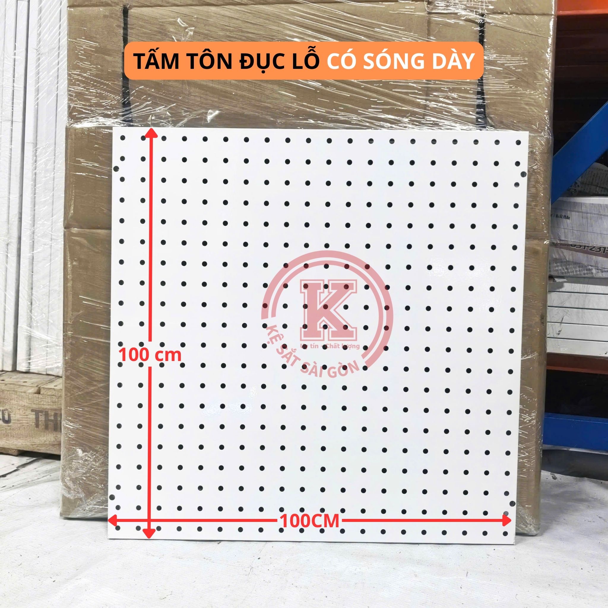 Tấm tôn lỗ treo phụ kiện (1m x 1m)