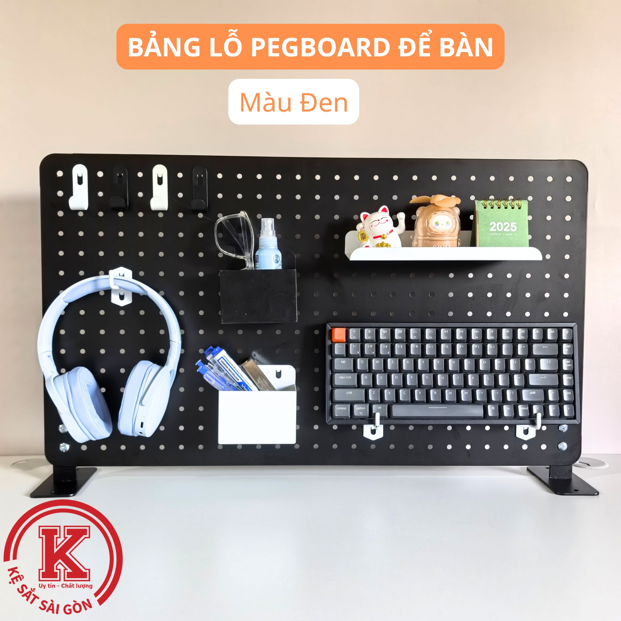 Bảng pegboard chân đứng để bàn