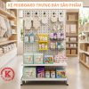 KỆ PEGBOARD LƯNG LỖ GIỌT NƯỚC TRƯNG BÀY SẢN PHẨM 150cm x 90cm