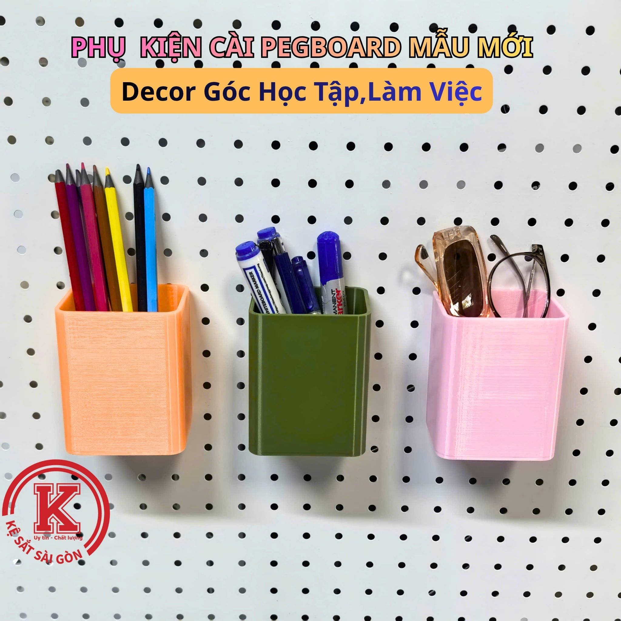 Ống vuông nhựa cài pegboard