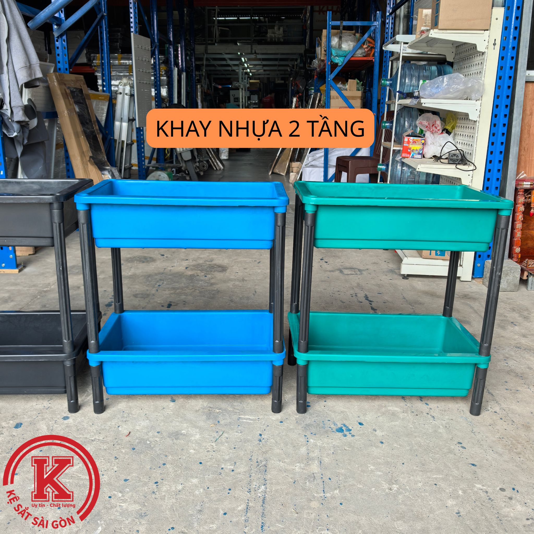 Bộ khay nhựa nuôi cá, trồng rau nhiều màu ( 64x41x16 )