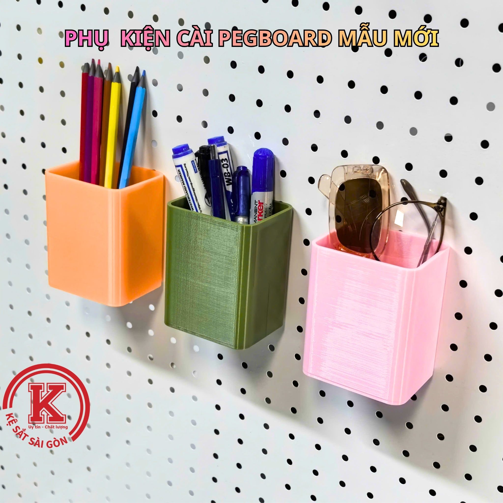 Ống vuông nhựa cài pegboard