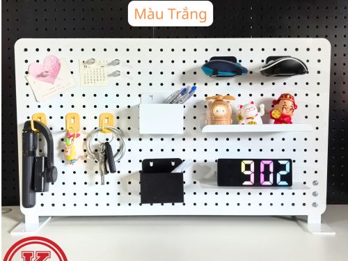 Bảng Lỗ Pegboard Chân Đứng Để Bàn Decor Bàn Làm Việc
