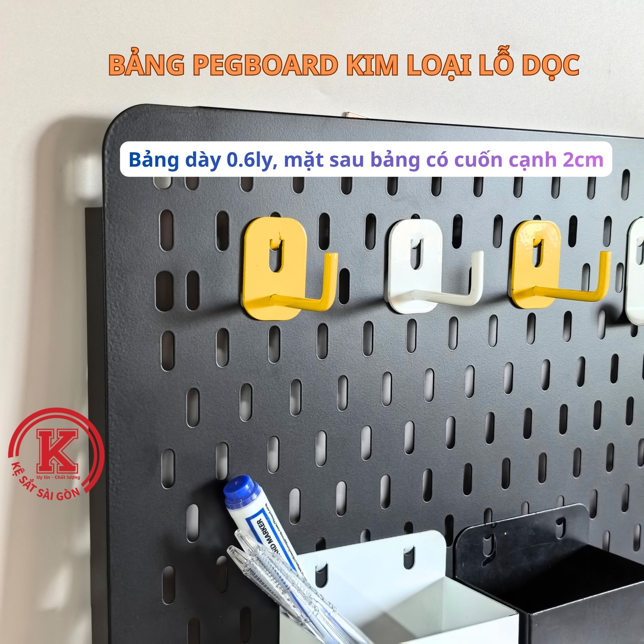 Bảng pegboard lỗ dọc