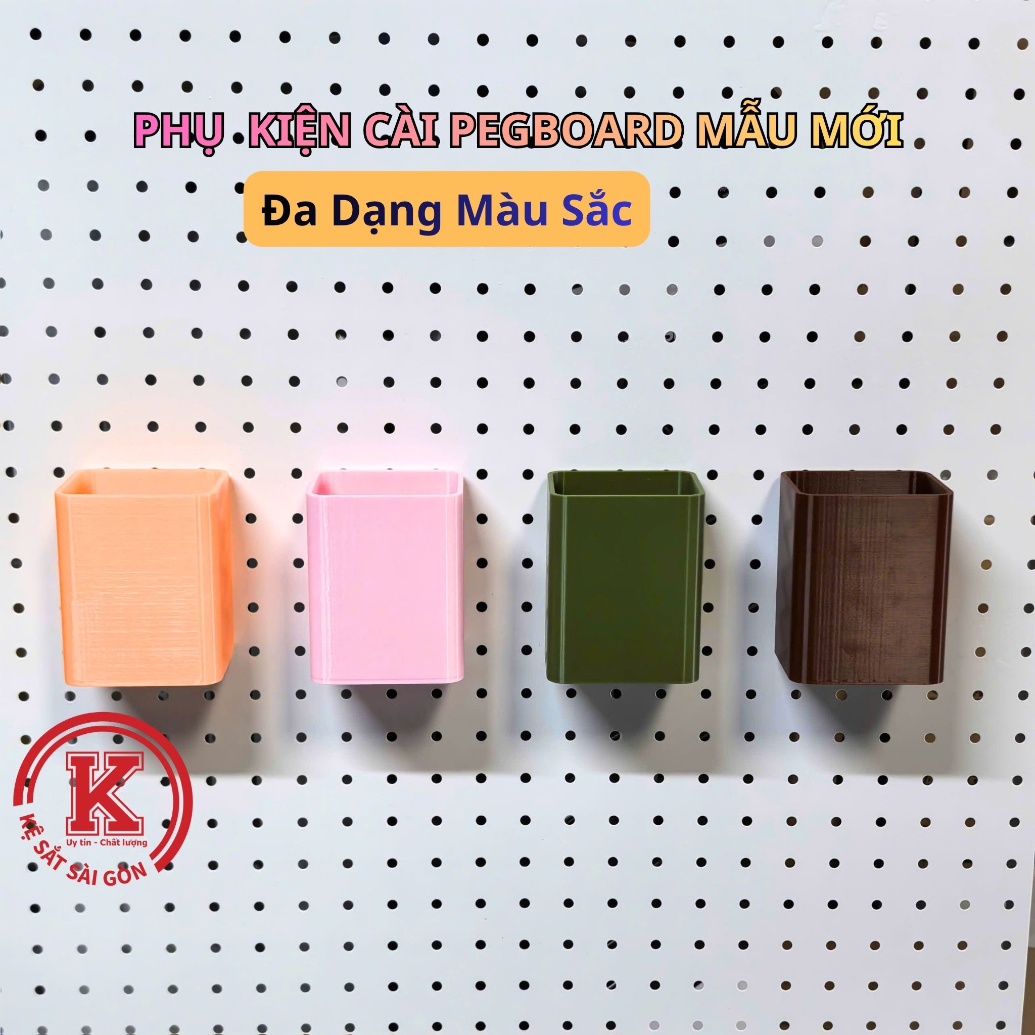Ống vuông nhựa cài pegboard