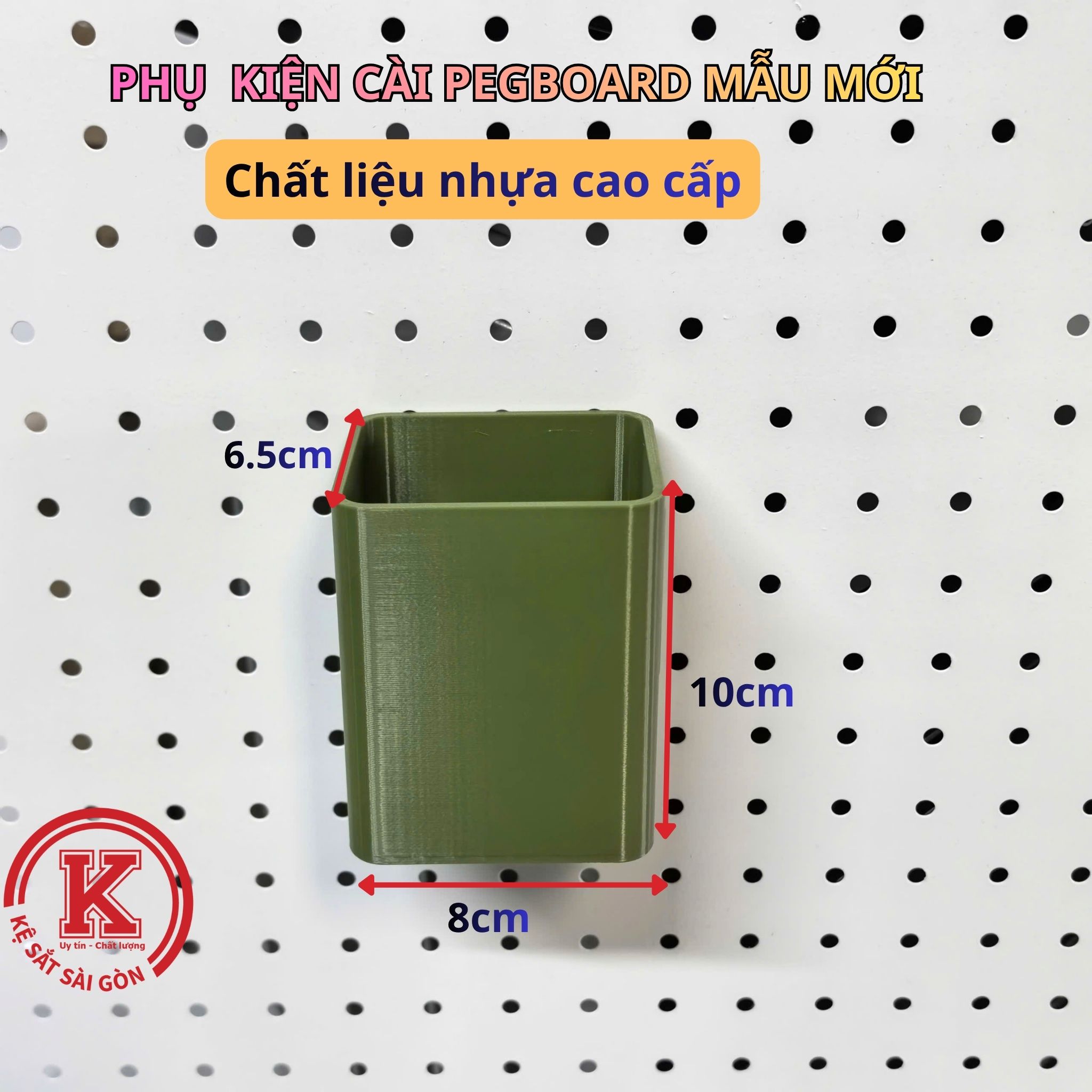Ống vuông nhựa cài pegboard