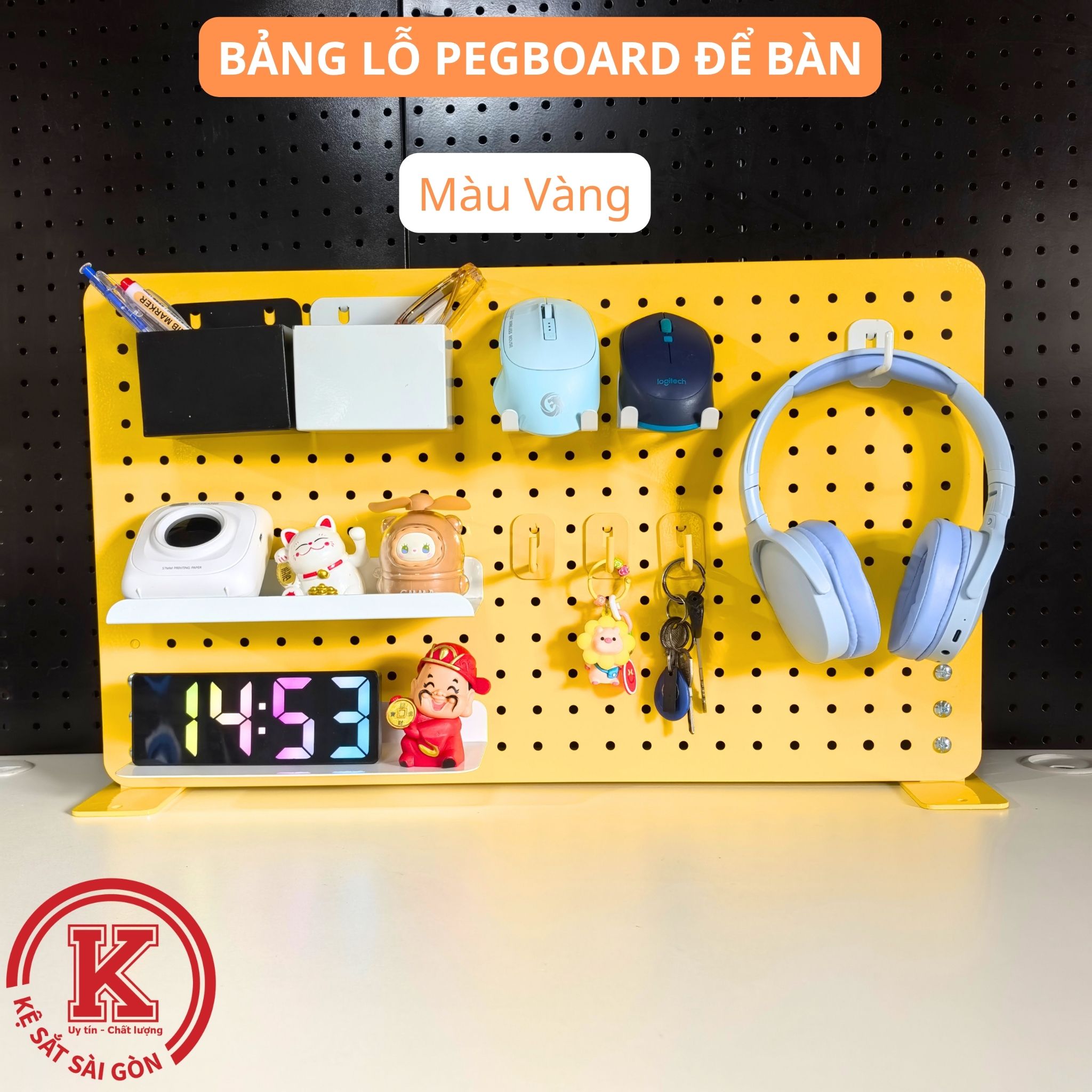 Bảng pegboard chân đứng để bàn