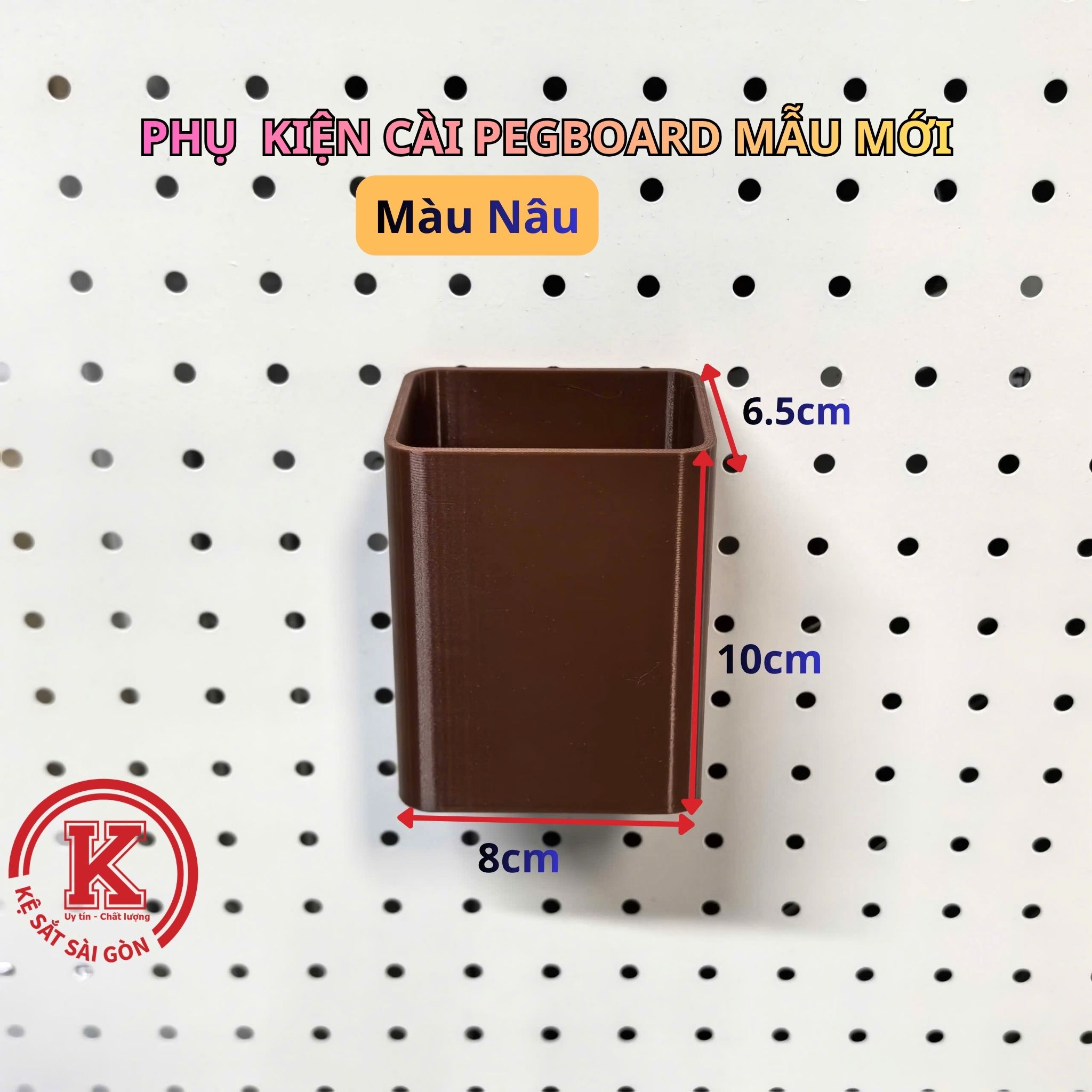 Ống vuông nhựa cài pegboard