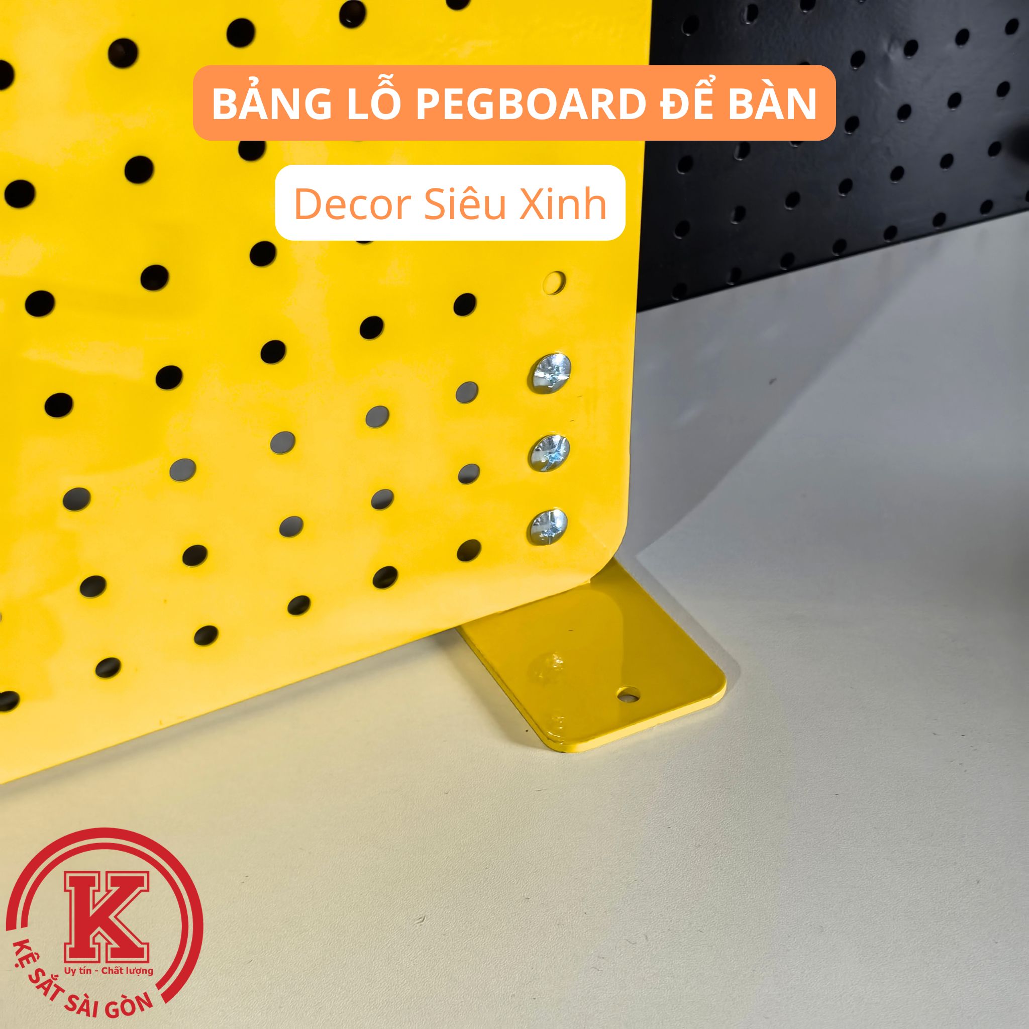 Bảng pegboard chân đứng để bàn