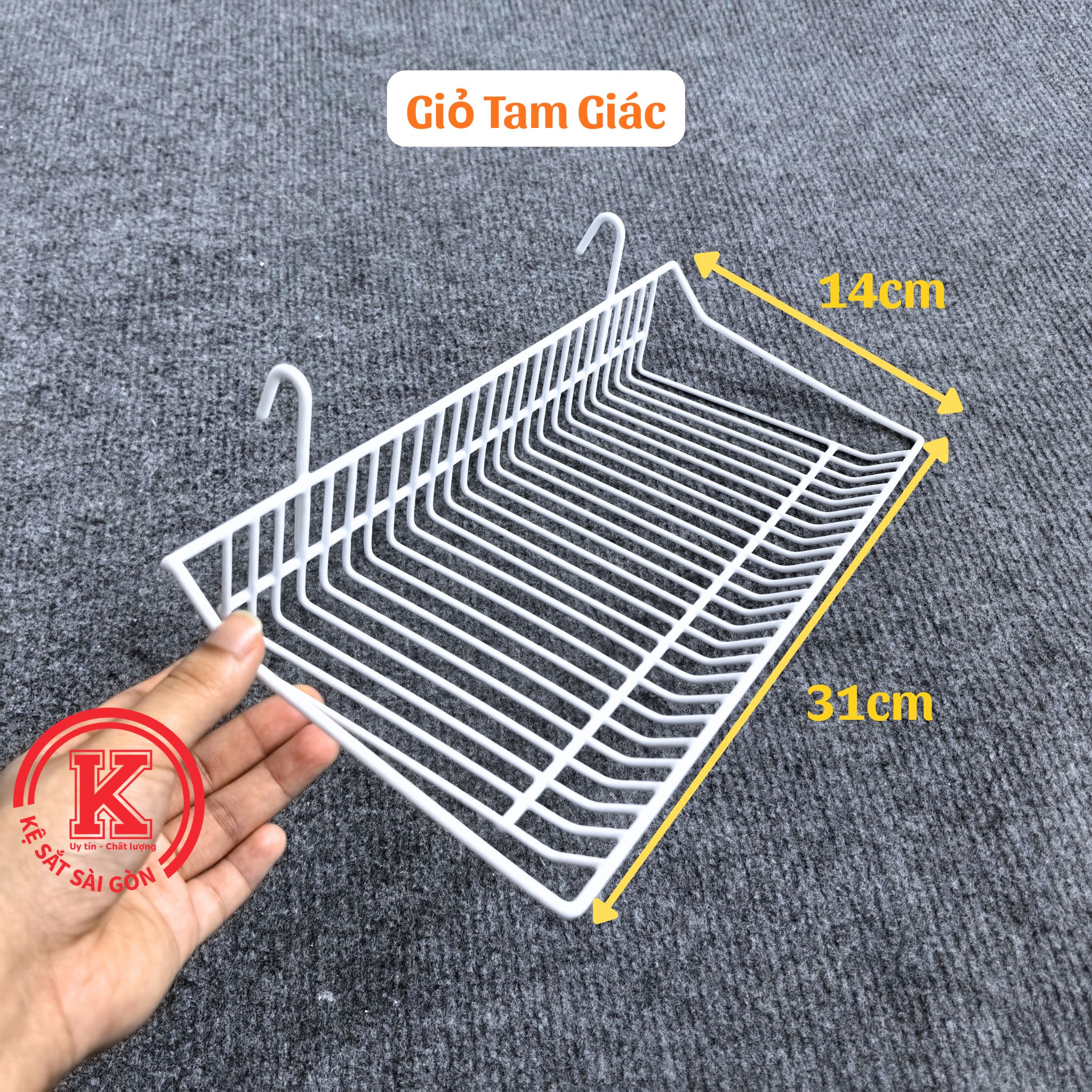 Giỏ cài khung lưới và pegboard lỗ dọc