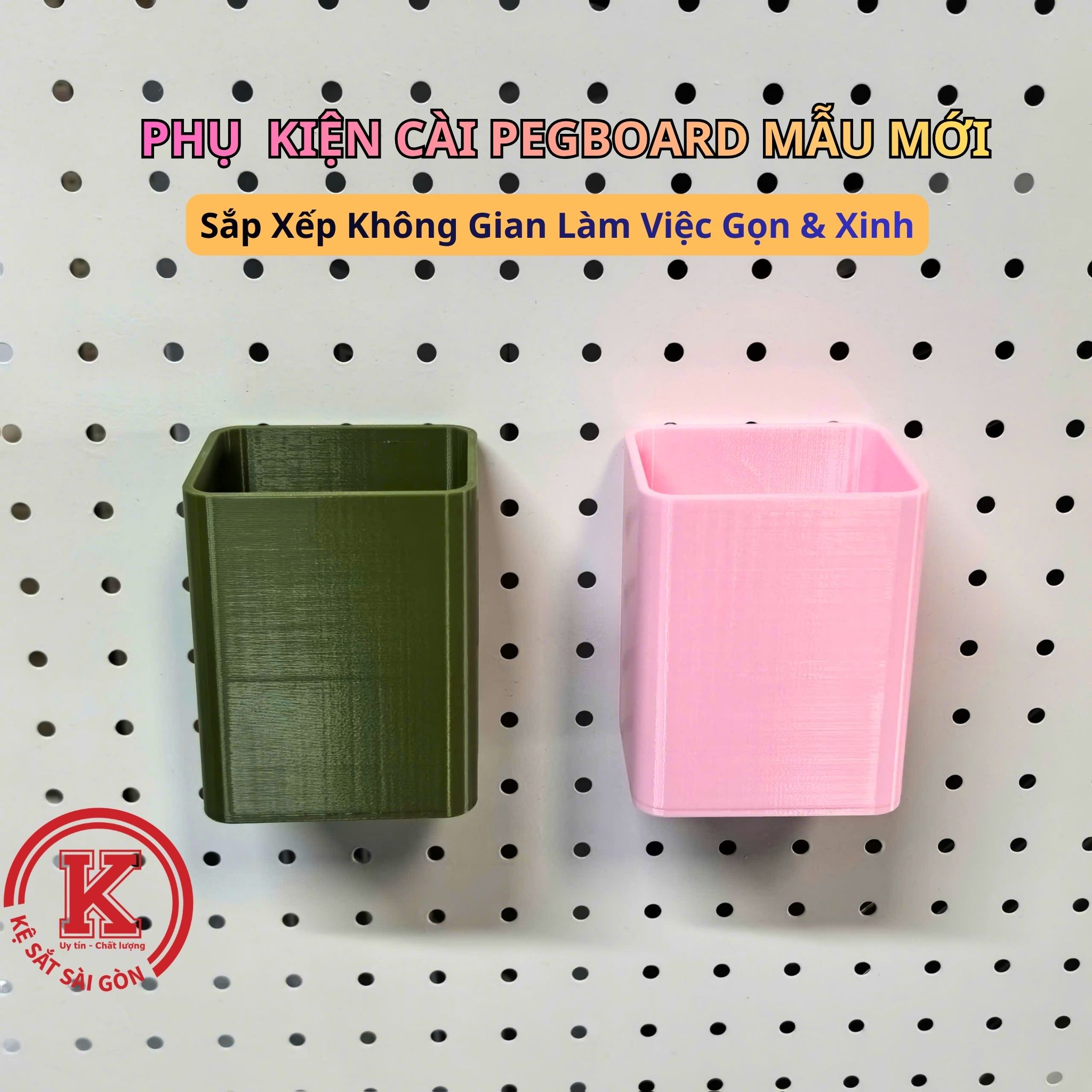 Ống vuông nhựa cài pegboard