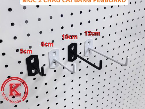 Móc 2 Chấu Treo Phụ Kiện Cài Bảng Pegboard