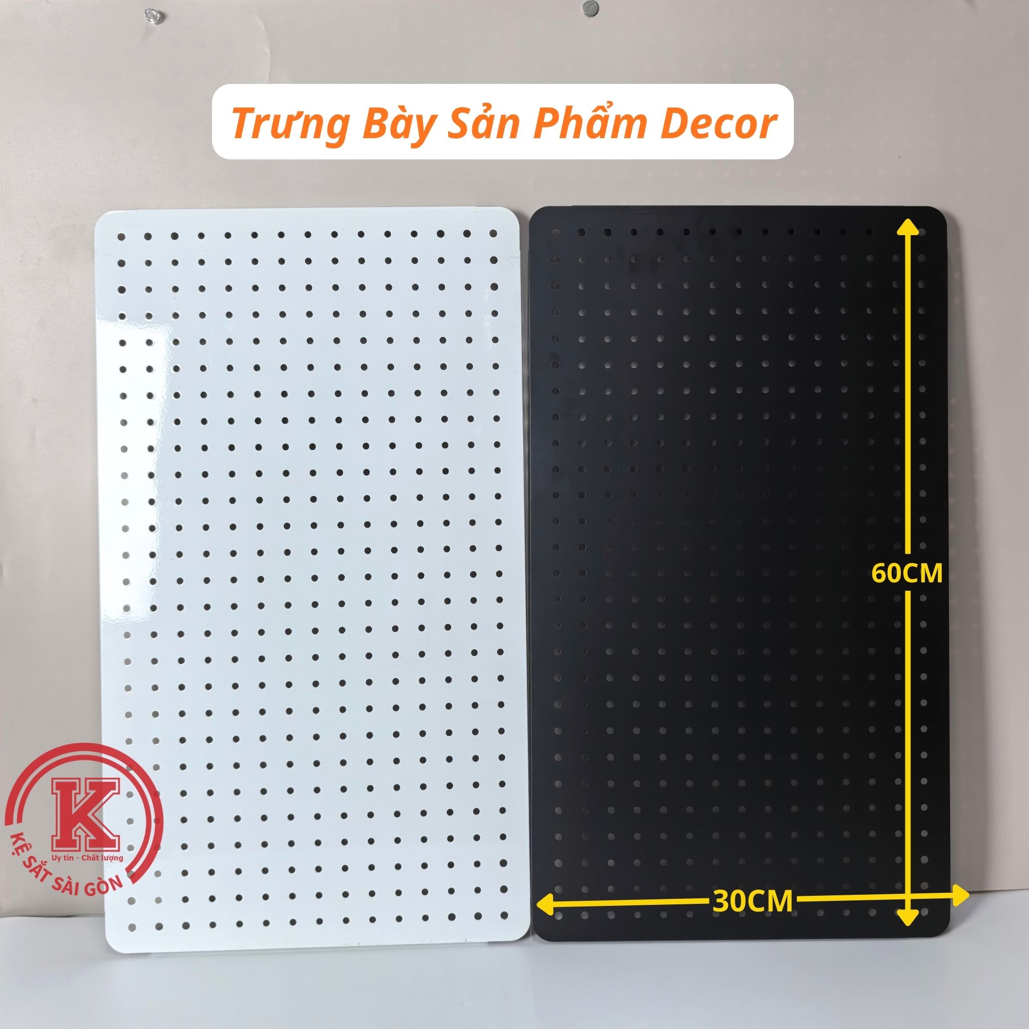 Bảng Pegboard Decor Bàn Làm Việc Tại Nhà, Bàn Làm Việc Gaming, Bảng Treo Tường Bo Góc Tròn